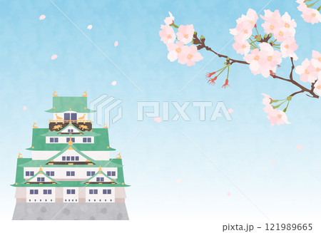 春の大阪城と桜 春の大阪城と桜 121989665