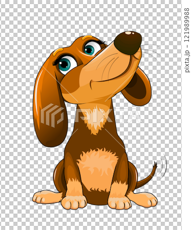 Friendly little dog 121989988
