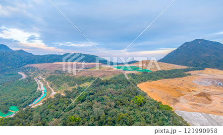 Jan 4 2024 Construction Site in Scenic Mountainous Landscape, Tseung Kwan O 121990958