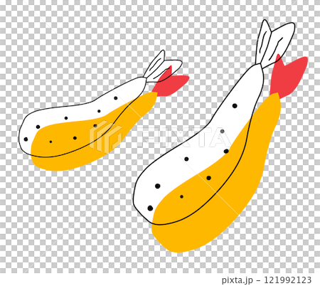 Fried shrimp illustration 121992123