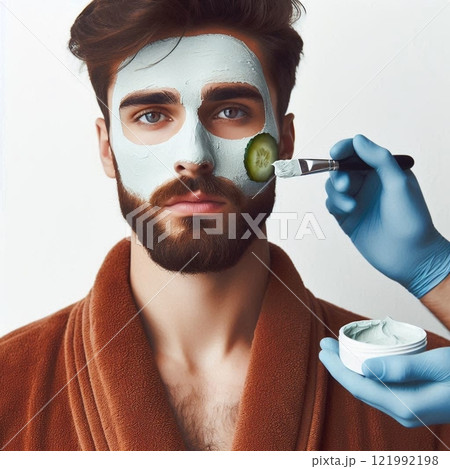 パックをする男性 121992198