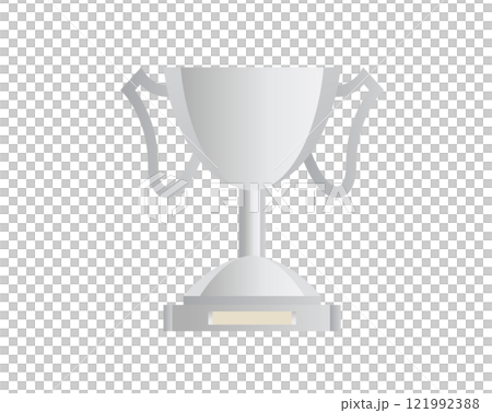 Silver gradient award prize cup icon 121992388