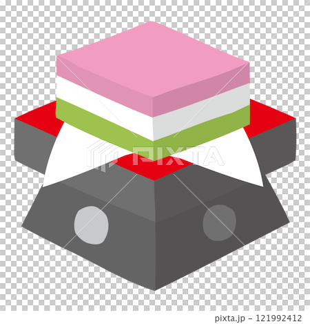 菱麻糬、三色麻糬、雛裝飾(手繪鬆散簡單插畫) 菱麻糬、三色麻糬、雛裝飾(手繪鬆散簡單插畫) 121992412