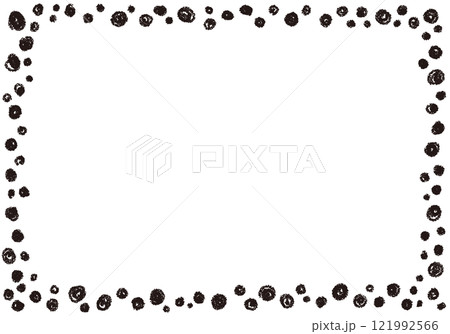 手描きのクレヨン素材　背景　フレーム 121992566