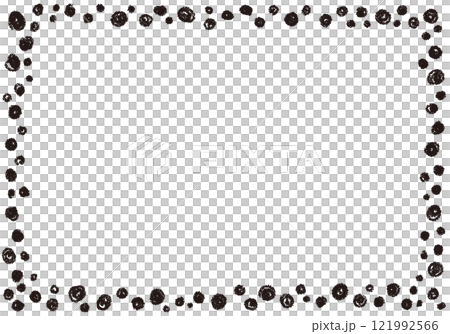 手描きのクレヨン素材　背景　フレーム 121992566