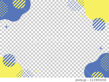 Abstract frame - blue, yellow, polka dots Abstract frame - blue, yellow, polka dots 121993036