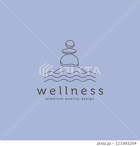 balance stone zen logo yoga vector symbol line art illustration design balance stone zen logo yoga vector symbol line art illustration design 121993204