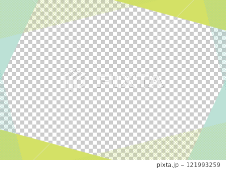 Geometric frame green yellow green dot simple Geometric frame green yellow green dot simple 121993259