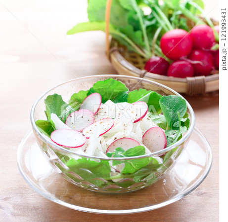 玉葱とラディッシュのサラダ 121993431