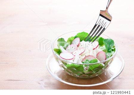 玉葱とラディッシュのサラダ 121993441