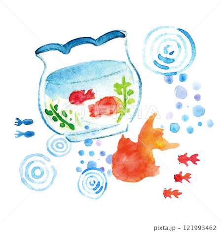 水彩イラスト 夏のイメージイラスト 水彩イラスト 夏のイメージイラスト 121993462