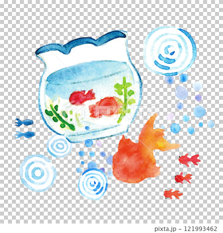 Watercolor illustrations: Summer image illustrations 121993462