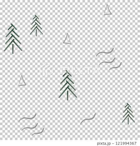 Seamless abstract pattern with spruce tree,...のイラスト素材 [121994367] - PIXTA