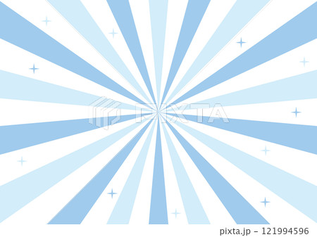 集中線 水色 キラキラ シンプル 背景 集中線 水色 キラキラ シンプル 背景 121994596