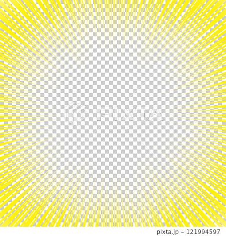 Concentrated line background frame yellow square 121994597