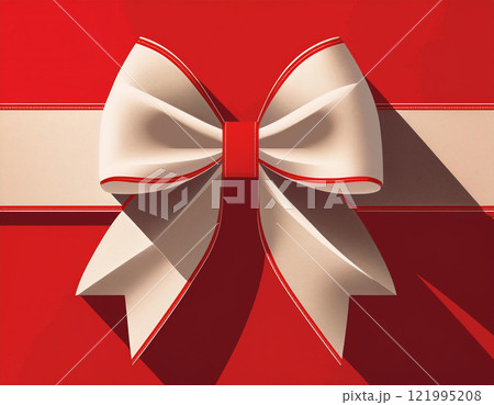 赤と白のリボン　バレンタイン 121995208