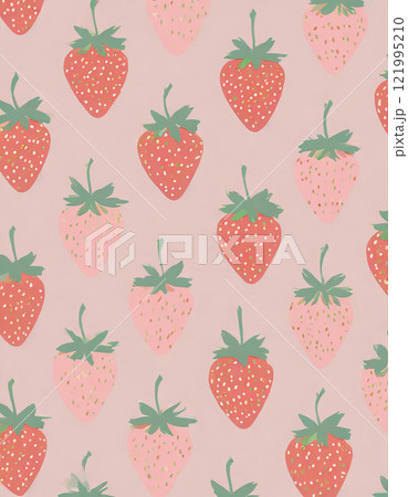 いちご柄の壁紙 121995210