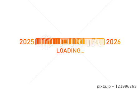 Loading progress bar of 2025, 2026 happy new year 121996265