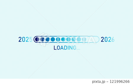 Loading progress bar of 2025 to 2026 happy new year 121996266