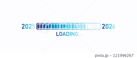 Loading progress bar of 2025 to 2026 happy new year 121996267