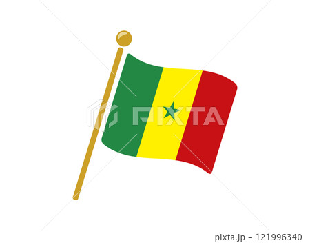 セネガルの国旗アイコン ベクターイラスト 121996340