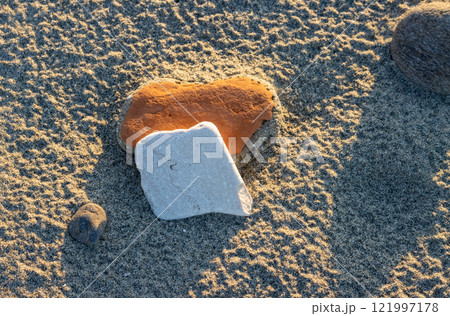 Abstract view on the beach, Sicily, Italy 121997178