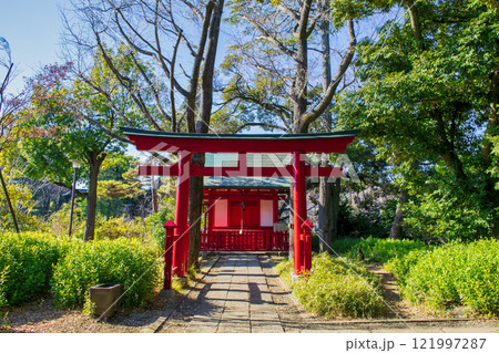 東京都大田区 洗足池 浮島の洗足池弁財天社(厳嶋神社) 東京都大田区 洗足池 浮島の洗足池弁財天社(厳嶋神社) 121997287