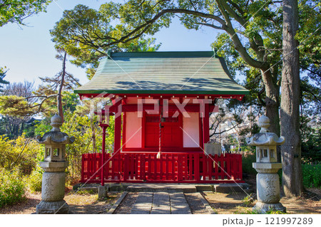 東京都大田区 洗足池 浮島の洗足池弁財天社(厳嶋神社) 東京都大田区 洗足池 浮島の洗足池弁財天社(厳嶋神社) 121997289
