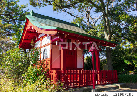 東京都大田区 洗足池 浮島の洗足池弁財天社(厳嶋神社) 東京都大田区 洗足池 浮島の洗足池弁財天社(厳嶋神社) 121997290
