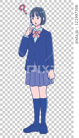 動漫風格女學生穿校服 動漫風格女學生穿校服 121997306