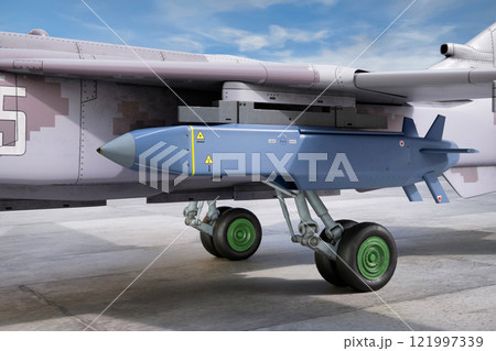 Cruise missile connected to Ukrainian tactical bomber - 3D 121997339