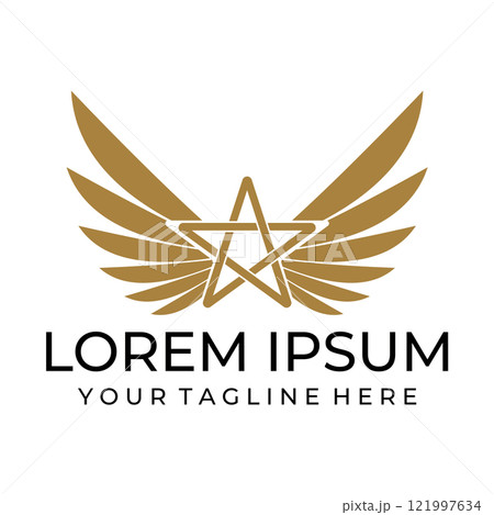 Flying wings logo illustration. Flying wings logo illustration. 121997634