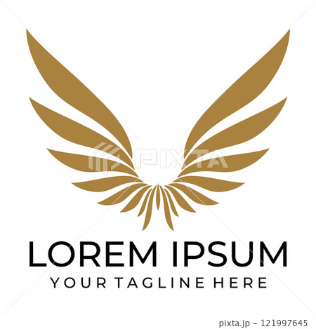 Flying wings logo illustration. 121997645