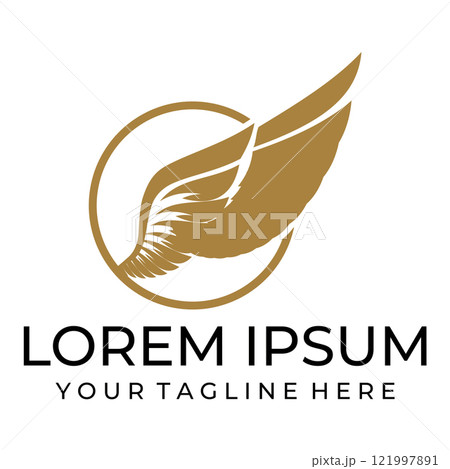Flying wings logo illustration. 121997891
