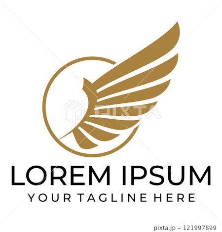 Flying wings logo illustration. 121997899