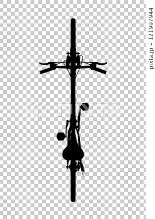 Black silhouette bicycle isolated on white background, 3D illustration Black silhouette bicycle isolated on white background, 3D illustration 121997944