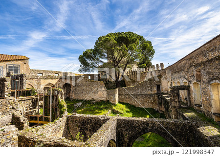The Monastery of the Order of Christ, Convento de Cristo at the city of Tomar. Santarem District. Portugal. 121998347