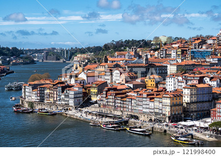 Picturesque, colorful view at old town of Porto in Portugal Picturesque, colorful view at old town of Porto in Portugal 121998400