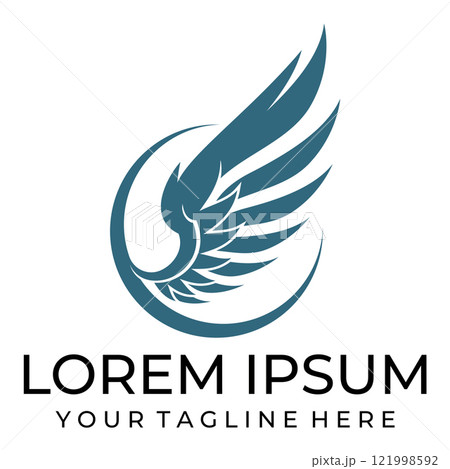 Flying wings logo illustration. 121998592