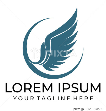 Flying wings logo illustration. 121998596