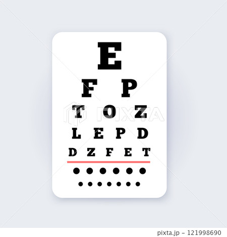 Eye chart poster Eye chart poster 121998690