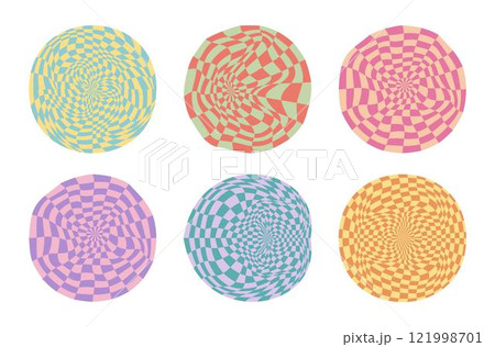 Psychedelic checkerboard poster 121998701