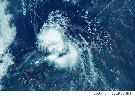Hurricane, storm from space. Elements of this image furnished by NASA 121999491