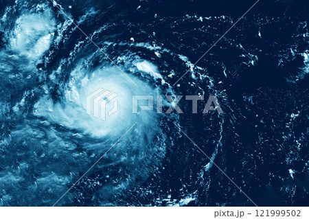 Hurricane, storm from space. Elements of this image furnished by NASA 121999502