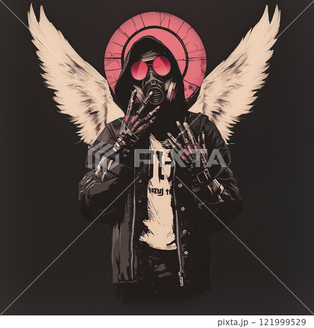 翼の生えたモンスター　グラフィティアート 121999529