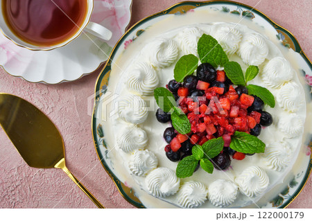 メキシコのデザート　 パステル・デ・トレス・レチェス　Pastel de tres leches 122000179