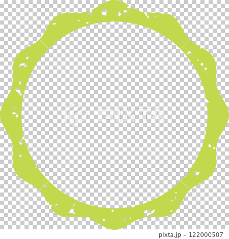 郵票簽名單黃綠鋸齒狀圓圈 郵票簽名單黃綠鋸齒狀圓圈 122000507