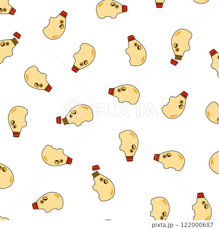 可愛いブタ型マヨネーズのテキスタイルパターン, 可愛いブタ型マヨネーズのテキスタイルパターン, 122000687
