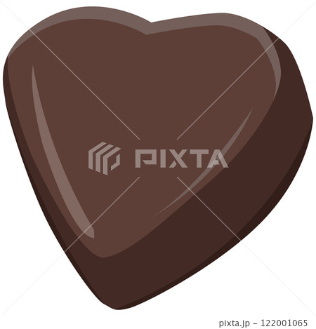 バレンタインデーで贈るハートのチョコレートのイラスト素材 ベクター バレンタインデーで贈るハートのチョコレートのイラスト素材 ベクター 122001065