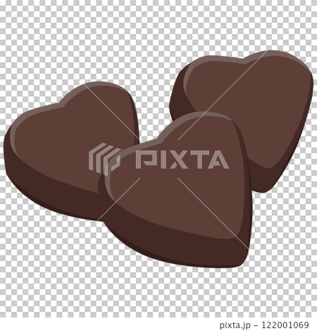Heart-shaped chocolates for Valentine's Day illustration vector 122001069